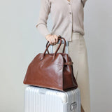 Women's Vegetable-Tanned Cowhide Leather Tote Bag