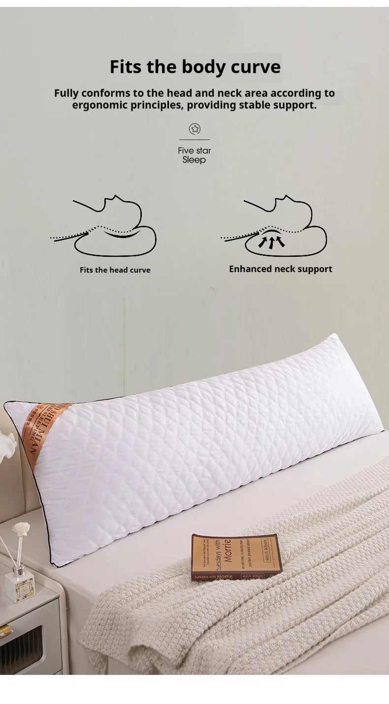 White Pillow Core Home Soft Filling Cushion 48x100/48x120/48x150/48x180 Lengthen Pillows Quilted Sleeping Cushions almohada