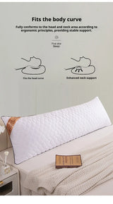 White Pillow Core Home Soft Filling Cushion 48x100/48x120/48x150/48x180 Lengthen Pillows Quilted Sleeping Cushions almohada
