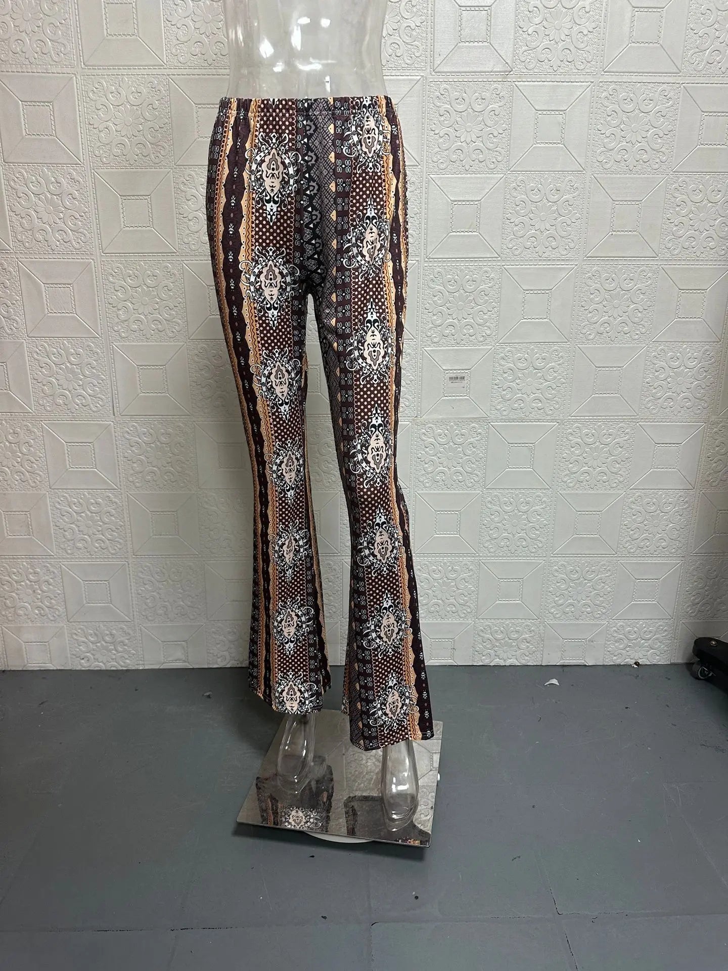 Printed Micro-Flare Slim Fit Leggings