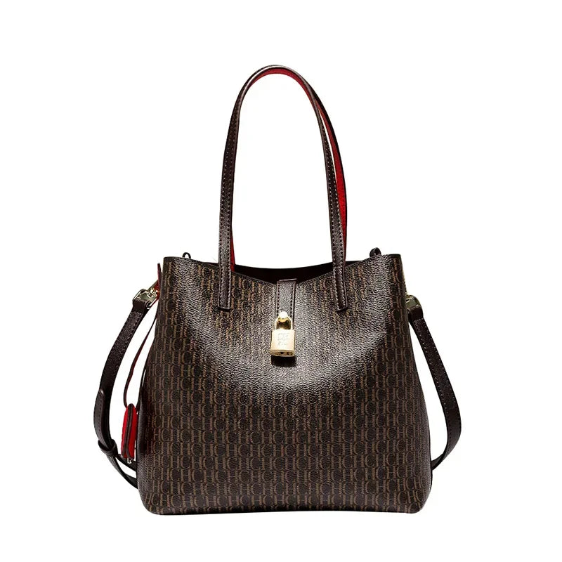 Large Capacity Leather Crossbody Tote