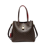 Large Capacity Leather Crossbody Tote