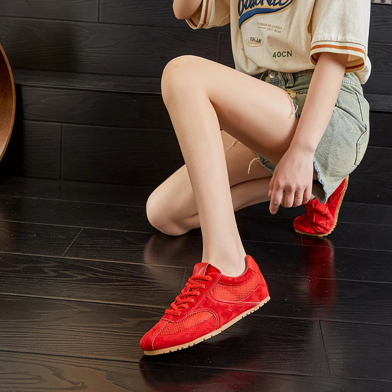 AIYUQI Women's Mesh Flat Sneakers – Elegant Summer Style