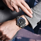 PAGANI DESIGN 40mm Automatic GMT Wristwatch Stainless Steel Waterproof Men Watch Top Brand Mechanical sports Watches Men PD-1662