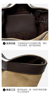 Motingsome Winter New Suede Big Tote Women Matte Cowhide Leather Handbag Oversized Shoulder Bowling Shopper Purse Luxury Design
