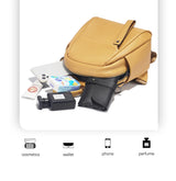 Zency Soft Genuine Leather Women Small Casual Backpack Travel Rucksack Shoulder Bag Purse Preppy Style Mochila 2025