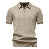 AIOPESON Men's Slim Fit Zipper Polo Shirt | Sport & Office