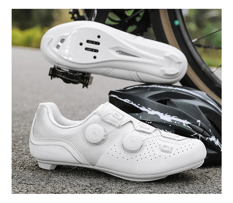 2026 MTB Cycling Sneaker Men A5 Leather Self-Locking Cleat Spd Road Bike Shoes Women Flat Trail Train Mountain Bicycle Shoes