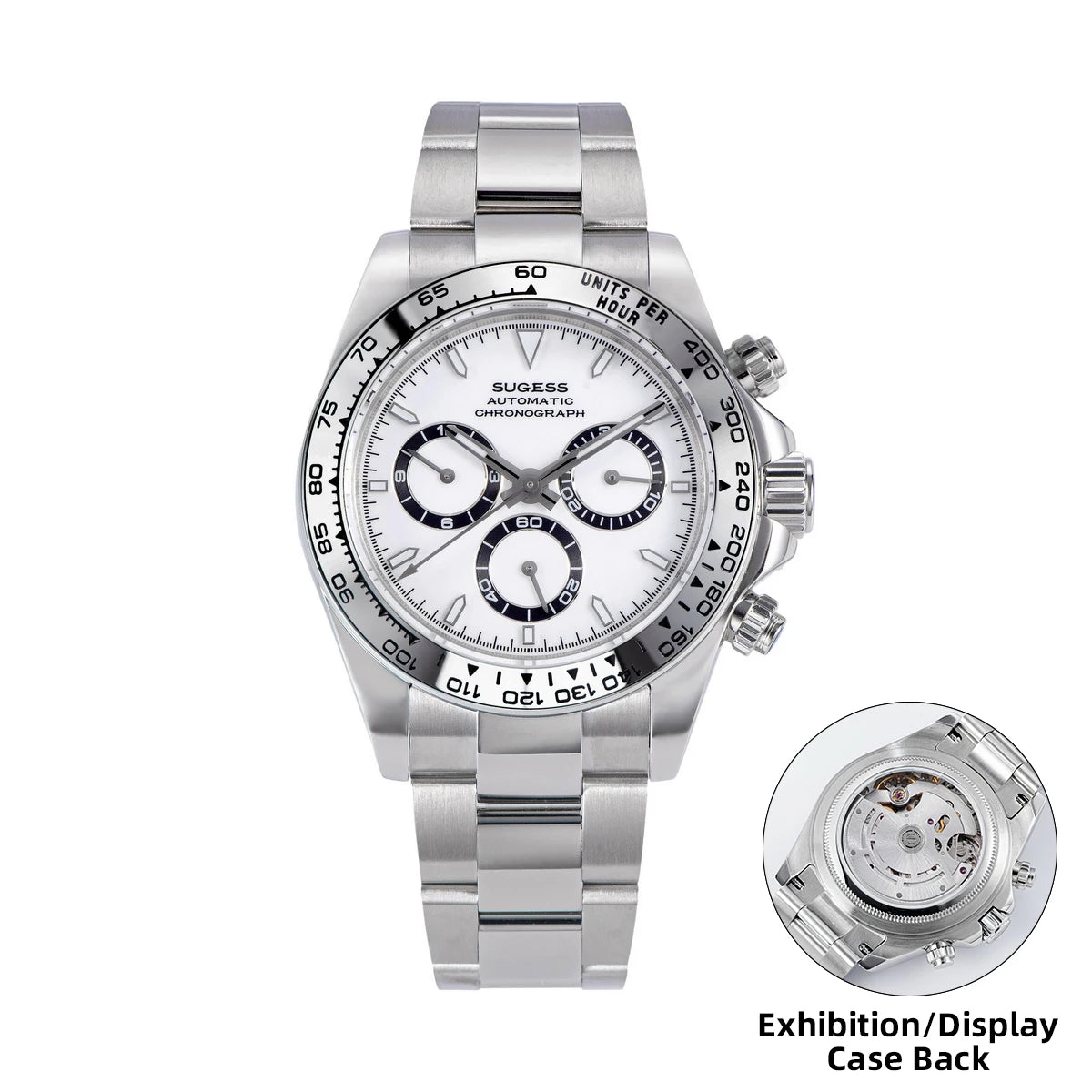 Sugess Panda Chronograph 39mm Automatic Watch