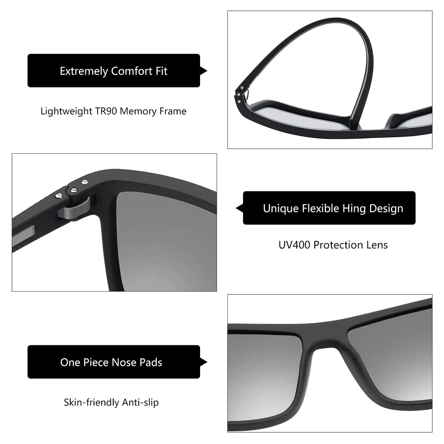 Zenottic Men's Polarized Sunglasses – UV400 TR90 Frame