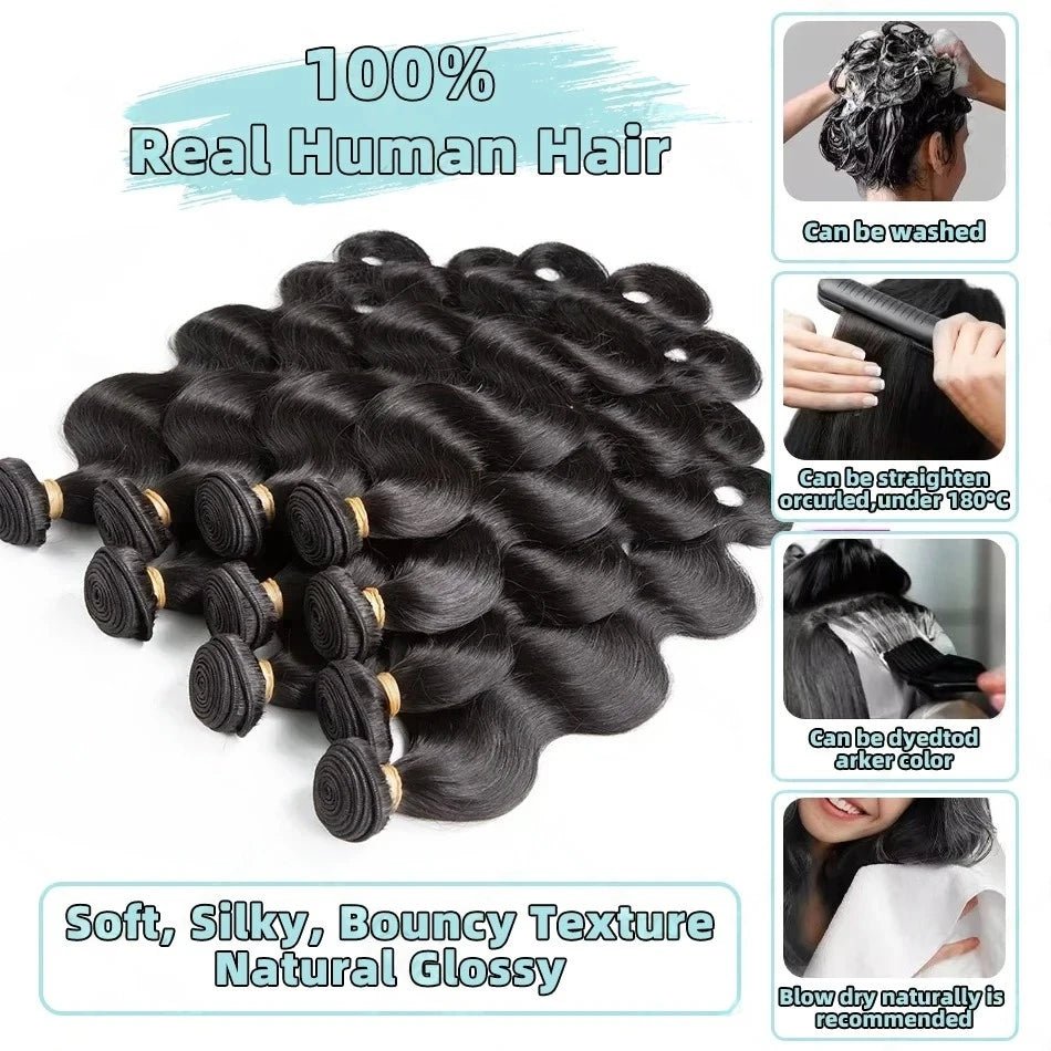 30-Inch Premium Body Wave Human Hair Bundles