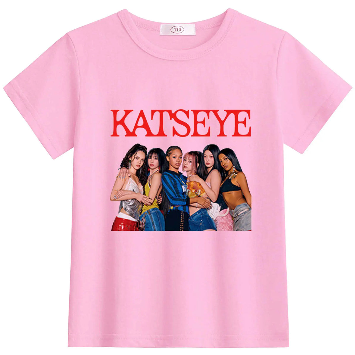 New KATSEYE Children's Summer Clothing for Infants and Toddlers - Round-neck, Lightweight, Short-sleeved T-shirt Top