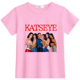 New KATSEYE Children's Summer Clothing for Infants and Toddlers - Round-neck, Lightweight, Short-sleeved T-shirt Top