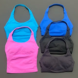 Impact Seamless Halter Longline Gym Top with Built-in Bra