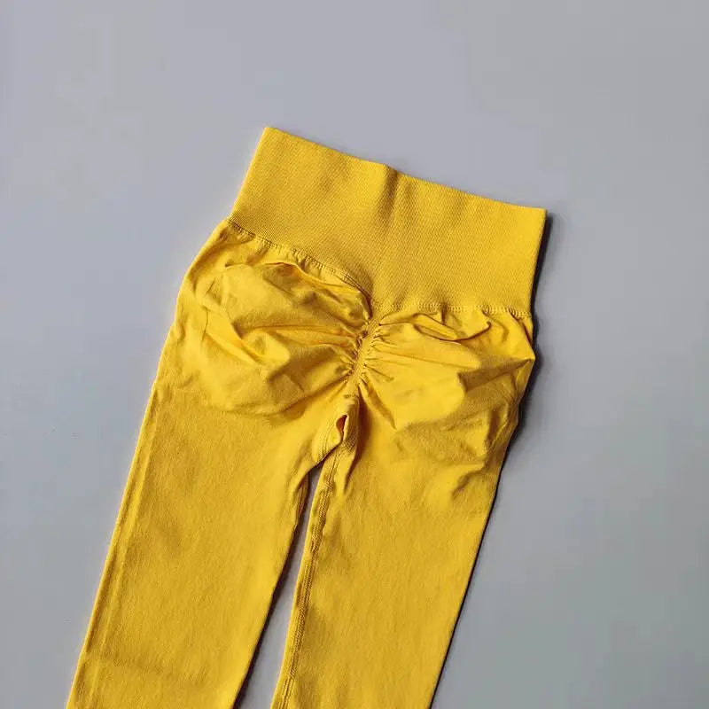 High-Waist Seamless Yoga Leggings – USA-Made Push-Up Fitness & Gym Tights