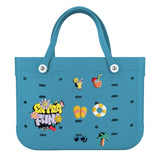 EVA Large Tote Bag Beach Storage 2 in 1 Waterproof Lightweight Travel Handbag for Women