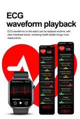 ECG+PPG Health Smartwatch – AI Body Analysis & BT Calling