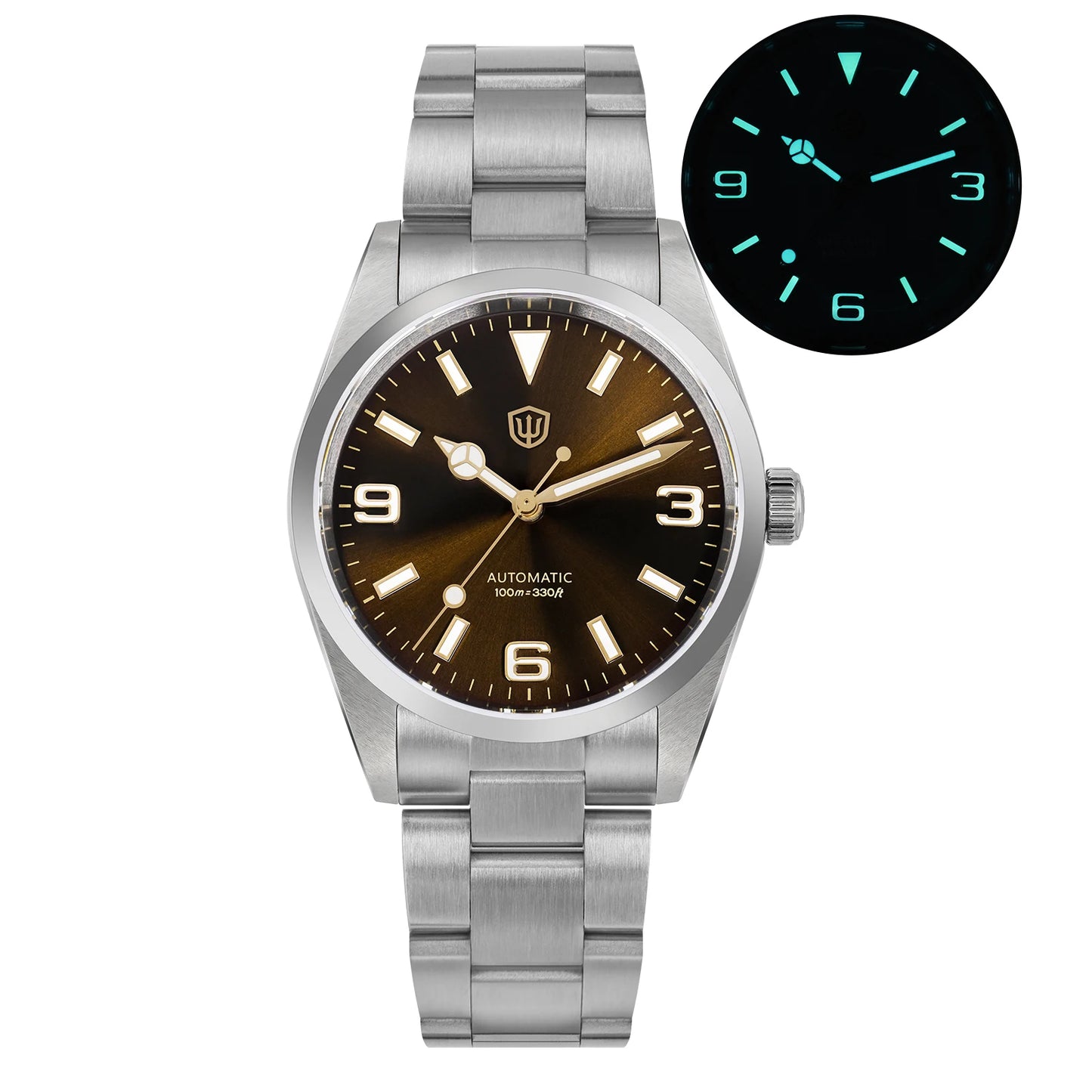Watchdives WD6610 Luxury Watch Miyota 9015 Movement Mechanical Watch Stainless Steel 100m Waterproof Sapphire Wristwatch