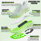 Irunsvan Qfeng1.0 Dual-color Dual-density Carbon Plated Running Shoes Shock-absorbing Lightweight Men's Water-repellent Sports