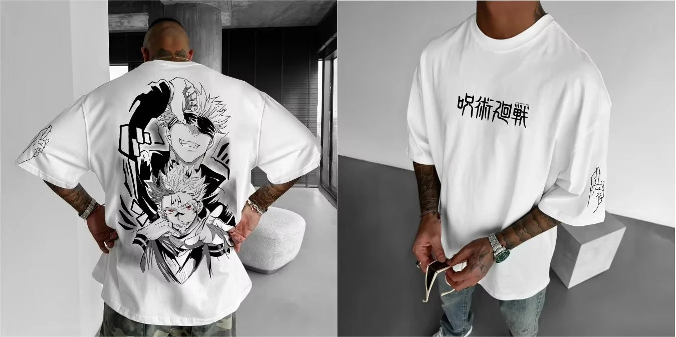 Jujutsu Kaisen Unisex Vintage Graphic Tee | Y2K Anime Style