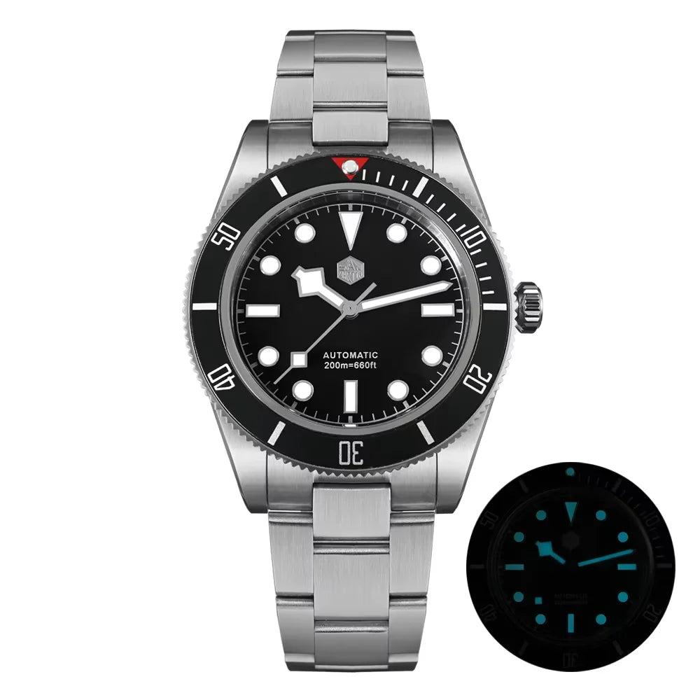San Martin Upgraded BB58 40mm Retro Luxury Men Diver Watch NH35 Automatic Mechanical Sapphire 200m Waterproof Reloj SN0008D