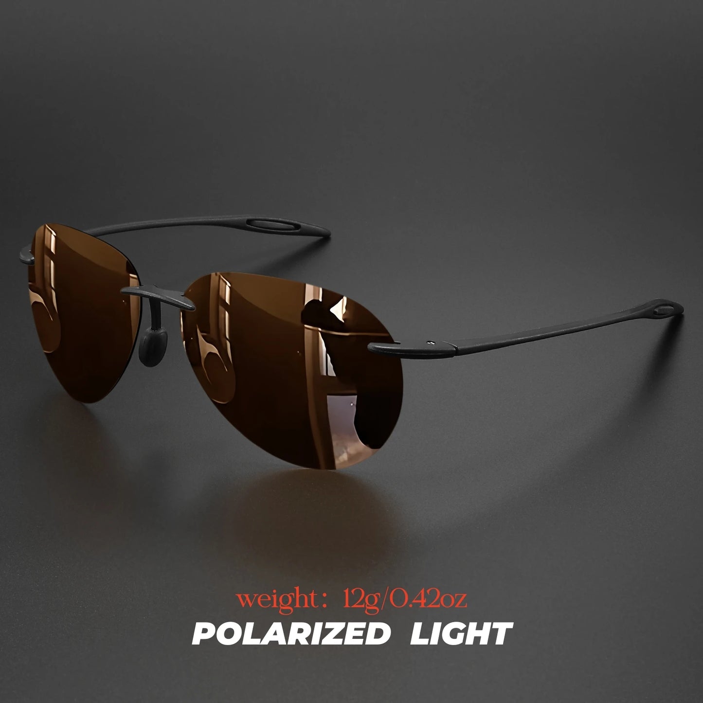 TR90 Frameless Polarized Aviator Sunglasses – Ultralight
