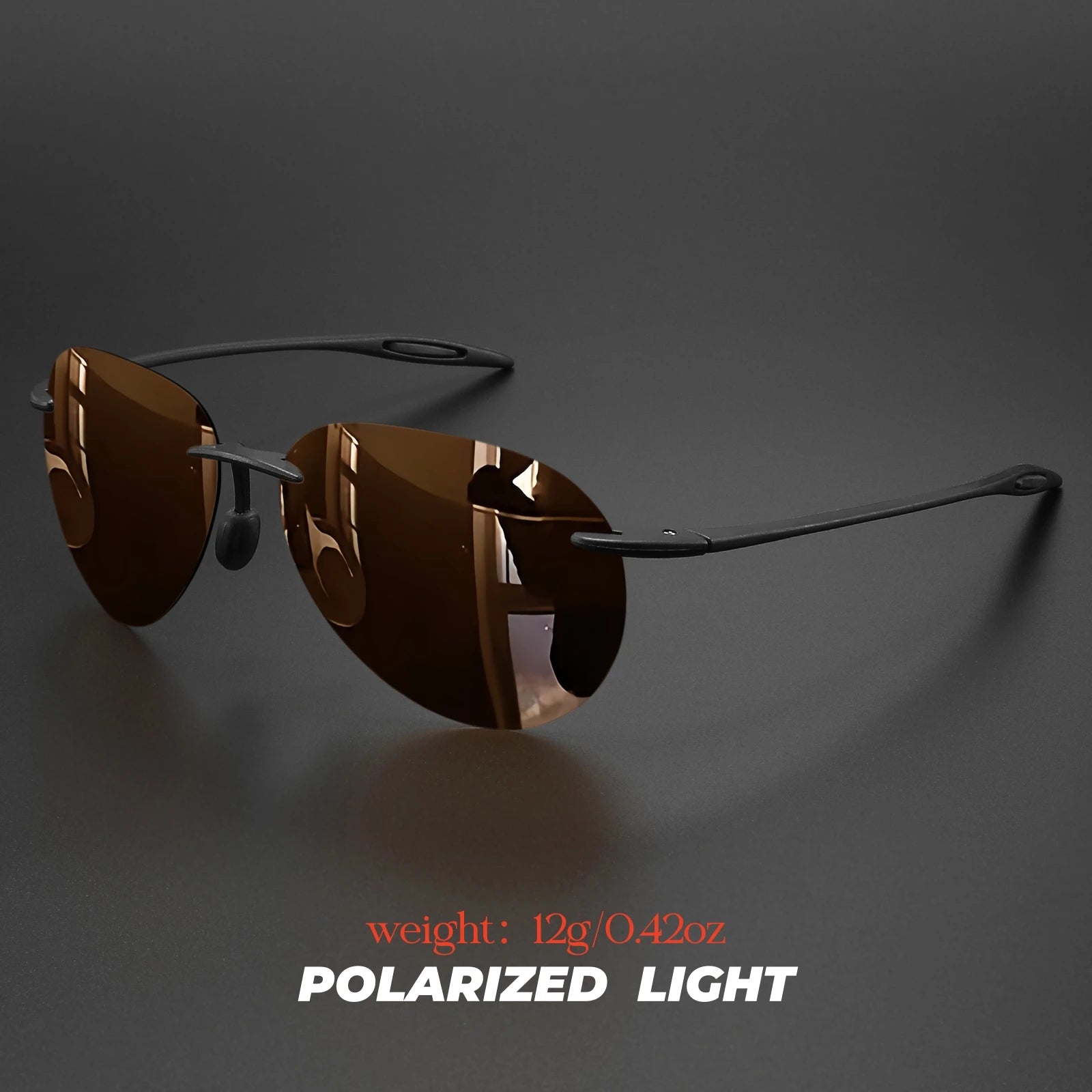 TR90 Frameless Polarized Aviator Sunglasses – Ultralight