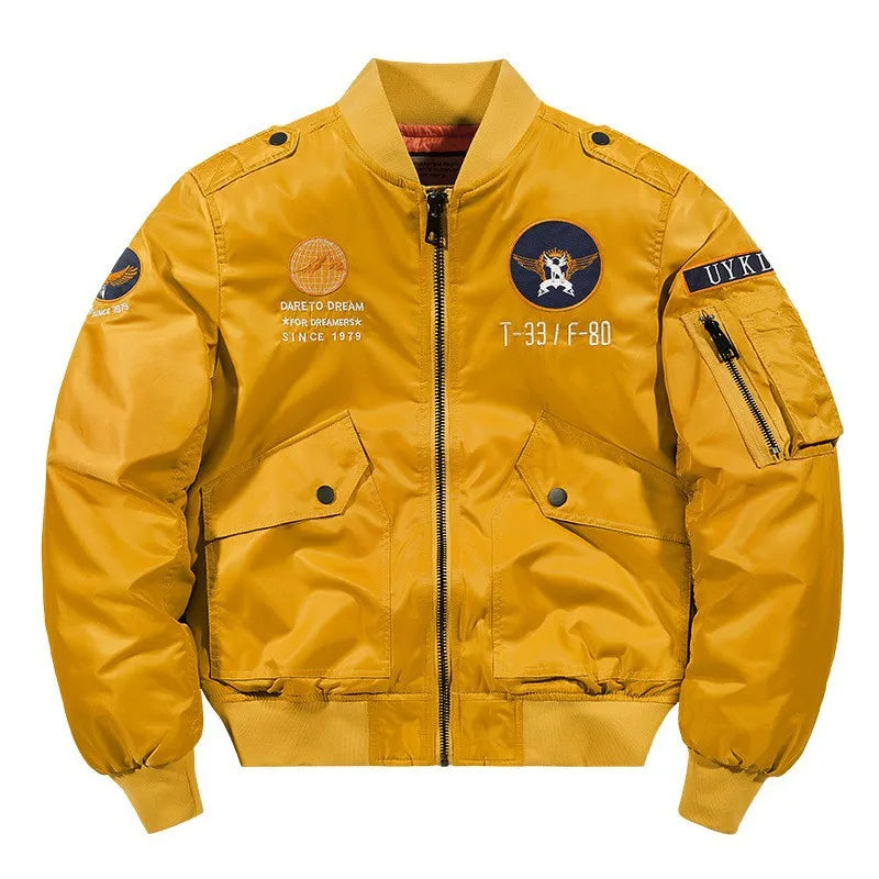 Men's MA-1 Flight Bomber Jacket | Classic Military Cargo Style Coat