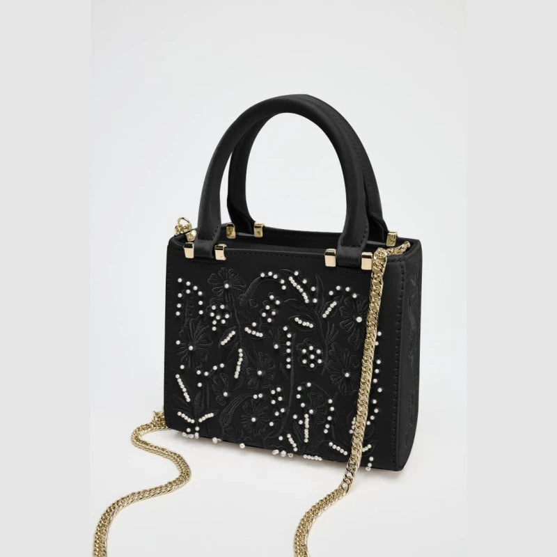 Floral Pearl Mini Duffel Bag