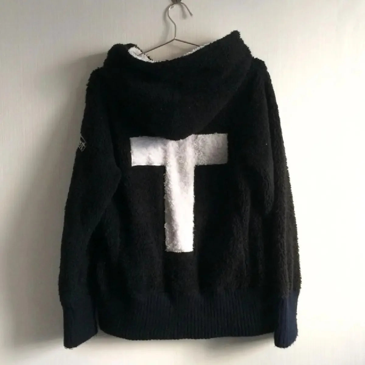 Y2k Lamb Wool Jackets Women Gothic Hoodies Cross Skull Grunge Zipper Sweatshirts Vintage Casual Hooded Coats Harajuku Streetwear