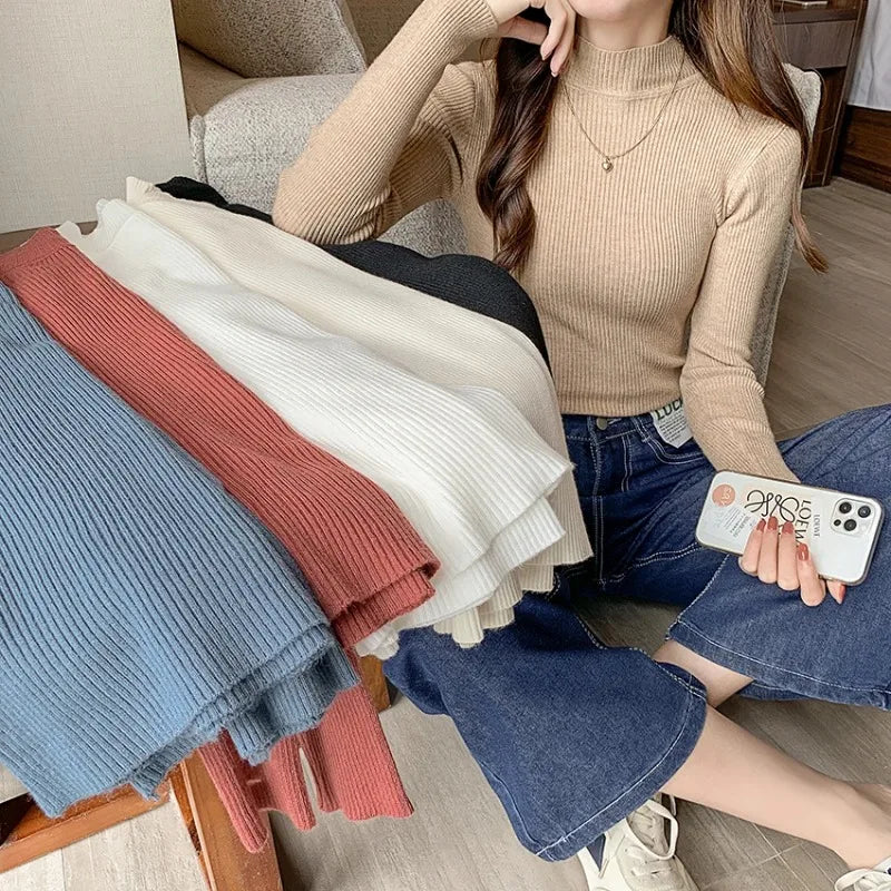 Women's Mock Neck Knit Sweater