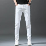 Men's Slim-Fit Cotton Jeans – Crisp White
