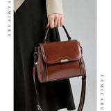 2025 High-End Women's Bucket Bag Lady Unique Drawstring Pleated Shoulder Bag Soft Split Cowhide Leather Cloud Tote Handbag New