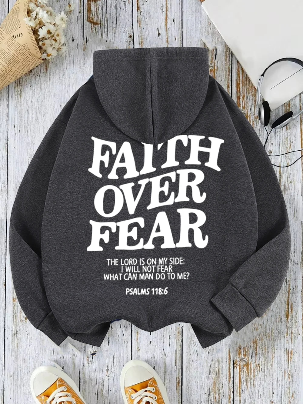 Faith Over Fear Fleece Hoodie