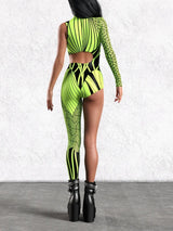 Medieval Art Irregular Lines Bodysuit