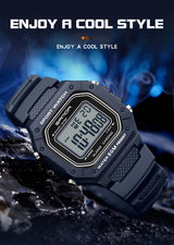 SANDA 2156 Fashion Mens Watch Military Water Resistant Sport Watches Army Big Dial Led Digital Wristwatches Stopwatches For Male