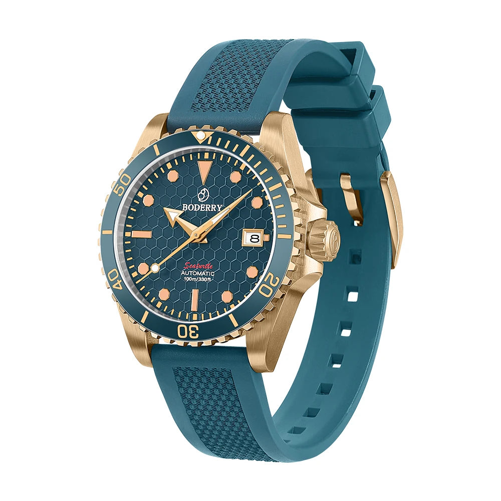 Boderry Seaturtle Titanium Diver Watch Men Luxury Bronze Watches Automatic Mechanical Wristwatch Sport 200M Waterproof Luminous