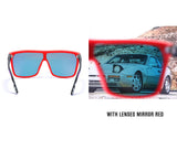 KDEAM One-piece Shape Men Sunglasses Polarized Elastic Paint Surface Sun Glasses Women Suitable Long-lasting Goggles Cat.3