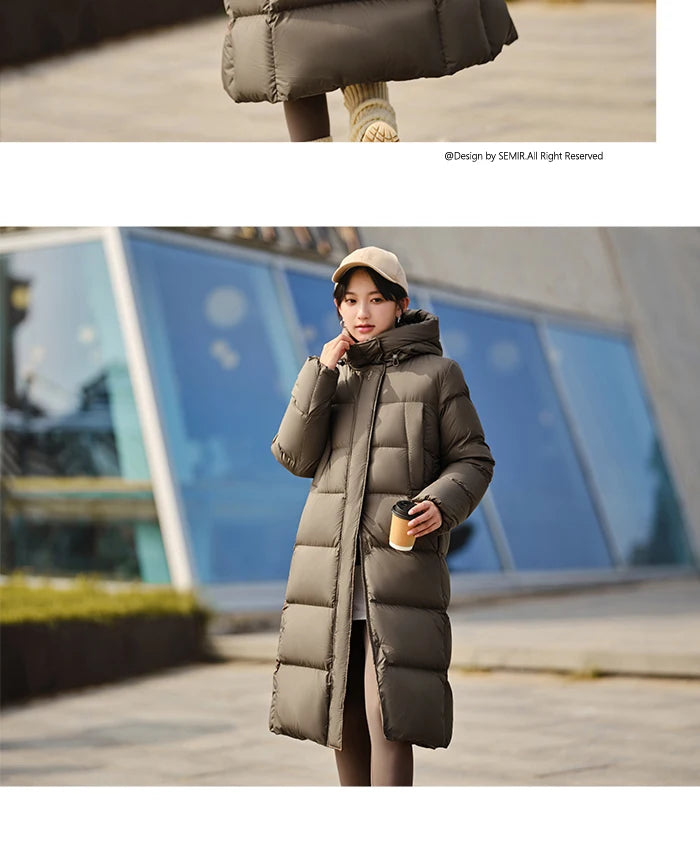 Women’s Longline Hooded Down Jacket