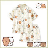 Bubu Dudu Unisex Flannel Pajama Set – Soft Cotton Sleepwear & Loungewear