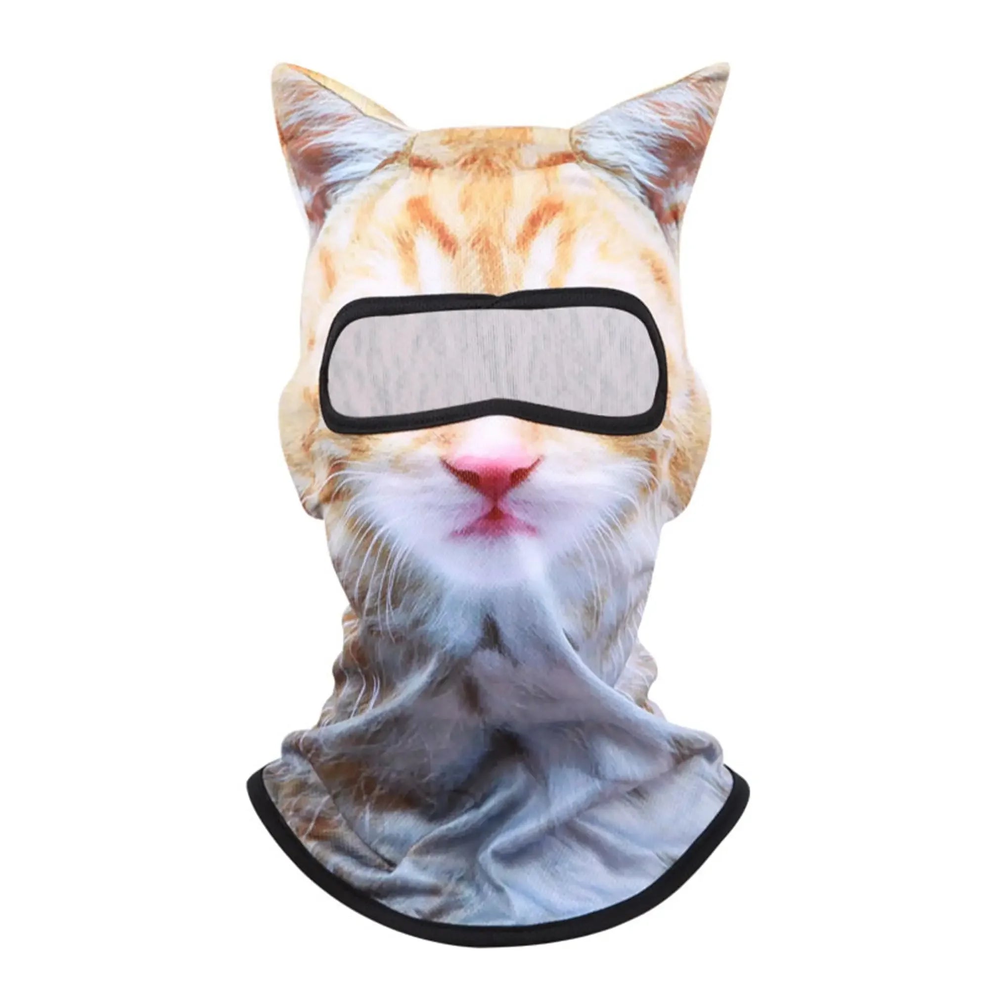 3D Cat Ski Balaclava – Animal Face Covering Hood