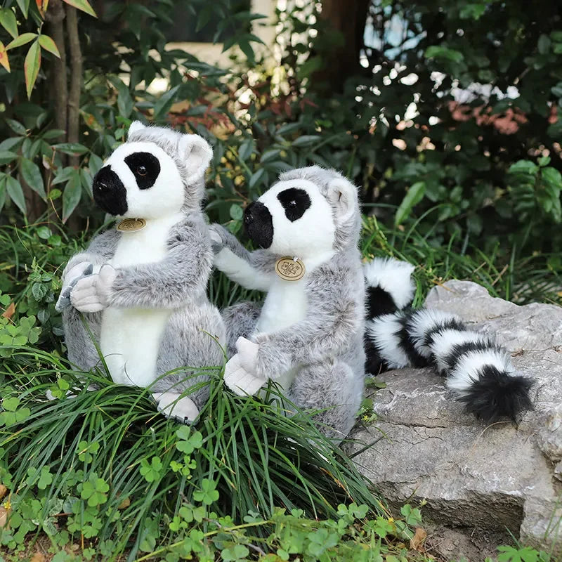 28cm Wild Lemur Plush Toy – Lifelike Stuffed Animal