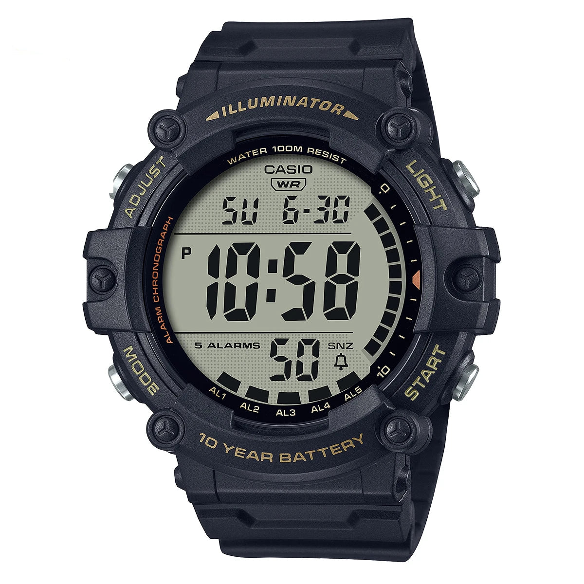 Casio Men’s Heavy Duty Digital Watch – 10-Year Battery (AE-1500WHX)