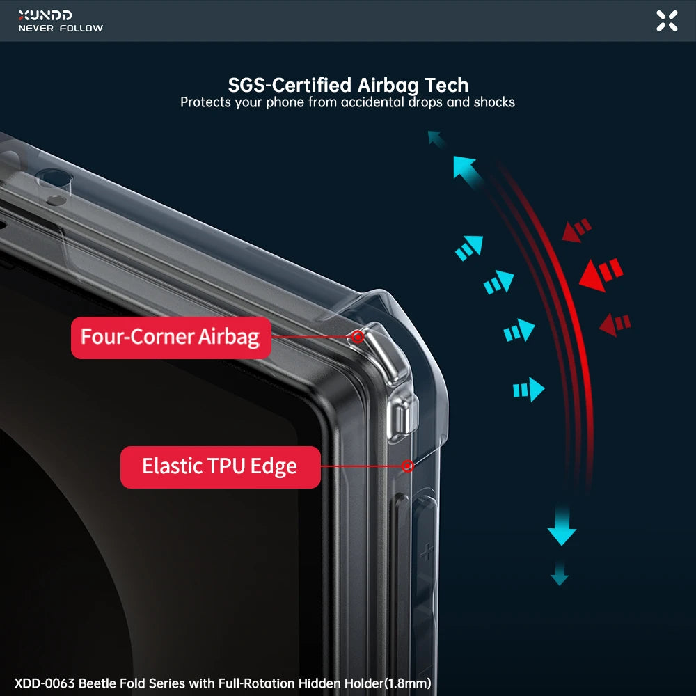 XUNDD Galaxy Z Fold 8 Case with Hinge Protection