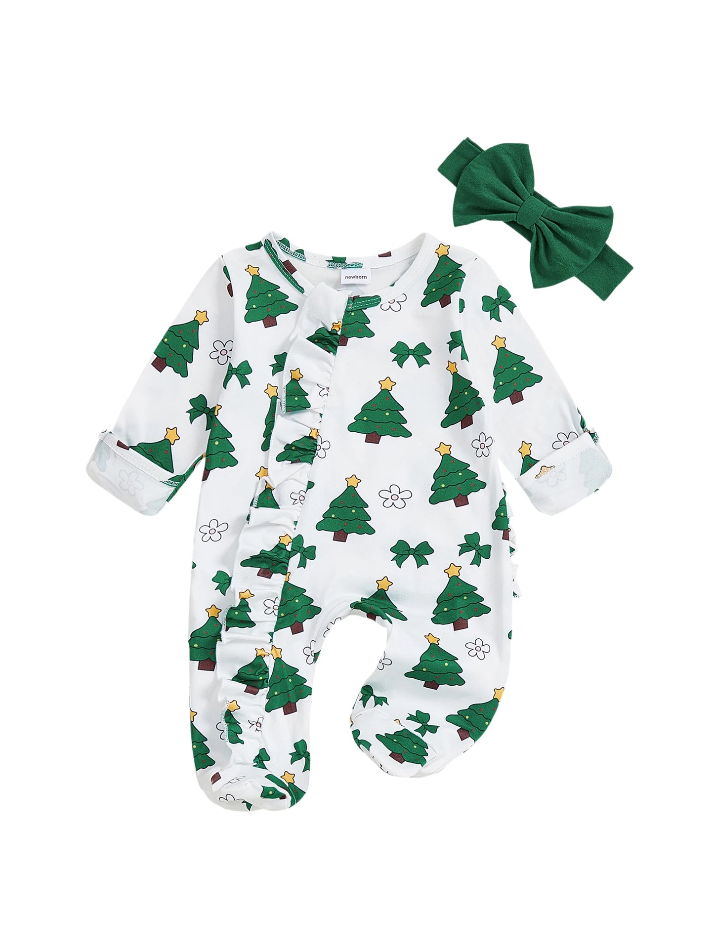 Baby Reindeer Christmas Romper Set