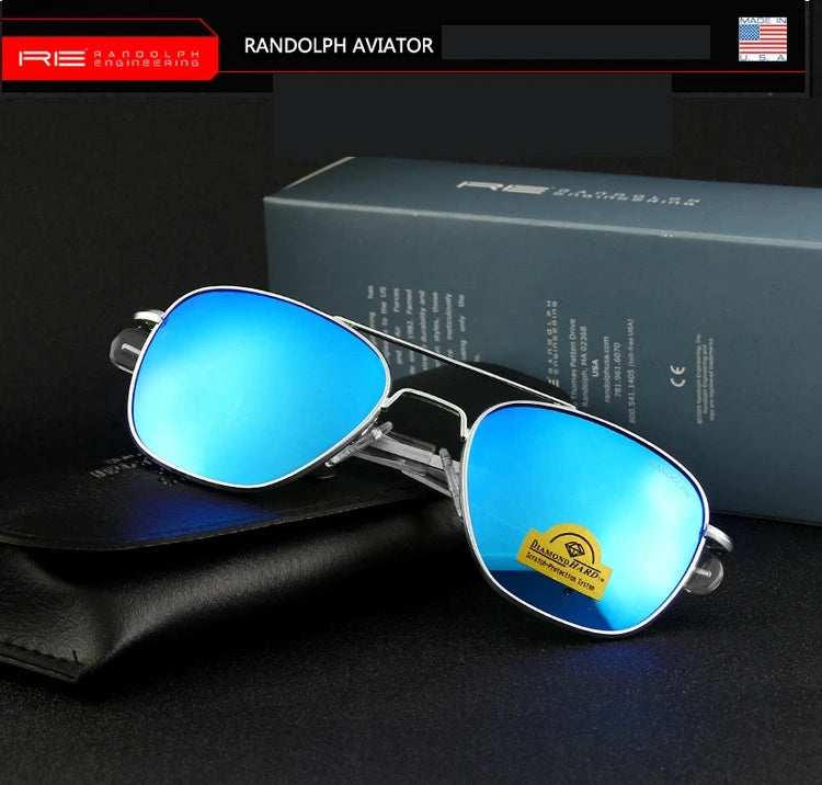 Men's Pilot Sunglasses – Mirror Lens UV400 Alloy Frame