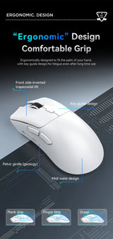 Attack Shark R1 Wireless Gaming Mouse Tri Mode 2.4G Bluetooth Wired 18K DPI 1000Hz PAW3311 Sensor 59g Lightweight Rechargeable