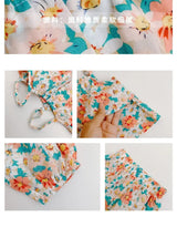 Girls' Floral Vest & Anti-Mosquito Suit