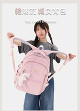 New Female High Capacity Waterproof College Backpack With Lace Pendant Trendy Women Laptop School Bags Cute Girl Travel Book Bag
