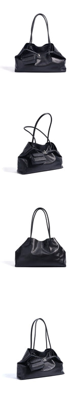 2026 Women's Top Grain Leather Tote Indie Inspired Shoulder Purse Large Capacity Commuting Crossbody Bag Contemporary Daily Use